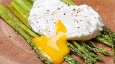 poached pastured eggs