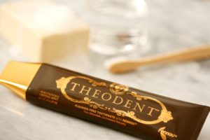 Theodent toothpaste tube